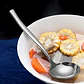 Cuchara Ancha Catar Cafe Sopas Ensaladas Postres Set X 6 Mango Plateado - Miniatura 4