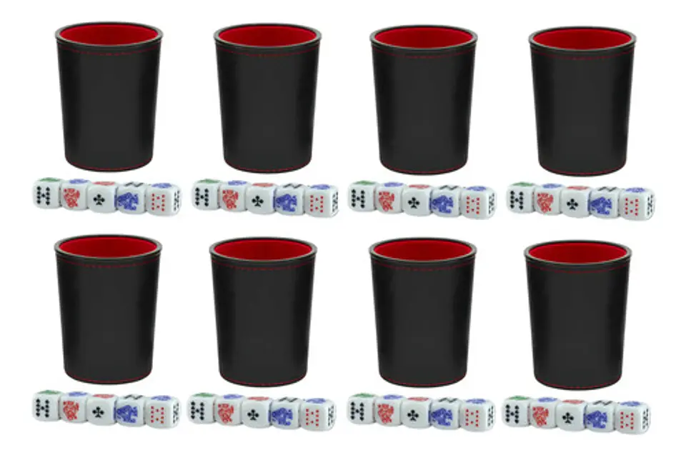 Cacho Yahtzee Dudo Juego Mesa 8 Tatucos Paño 40 Dados Poker 1