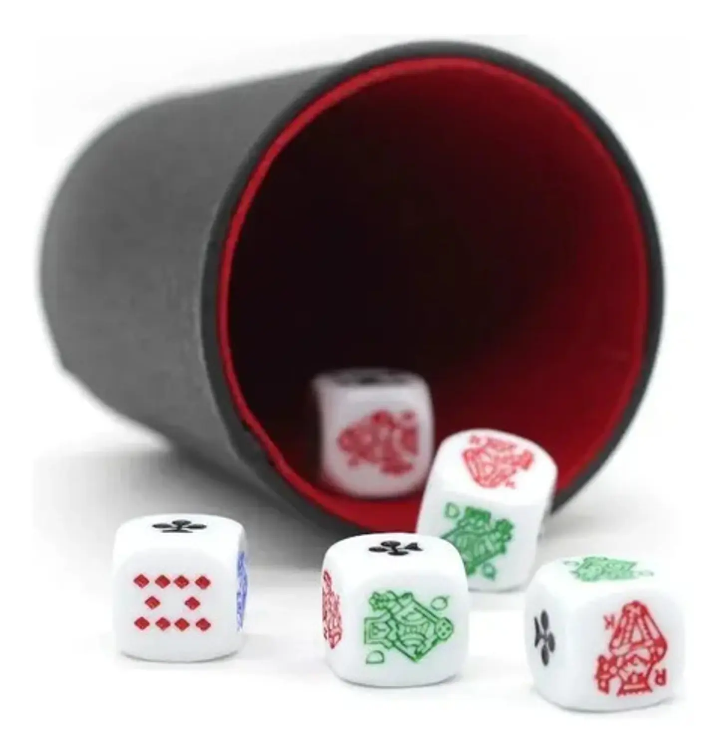 Cacho Yahtzee Dudo Juego Mesa 8 Tatucos Paño 40 Dados Poker 5