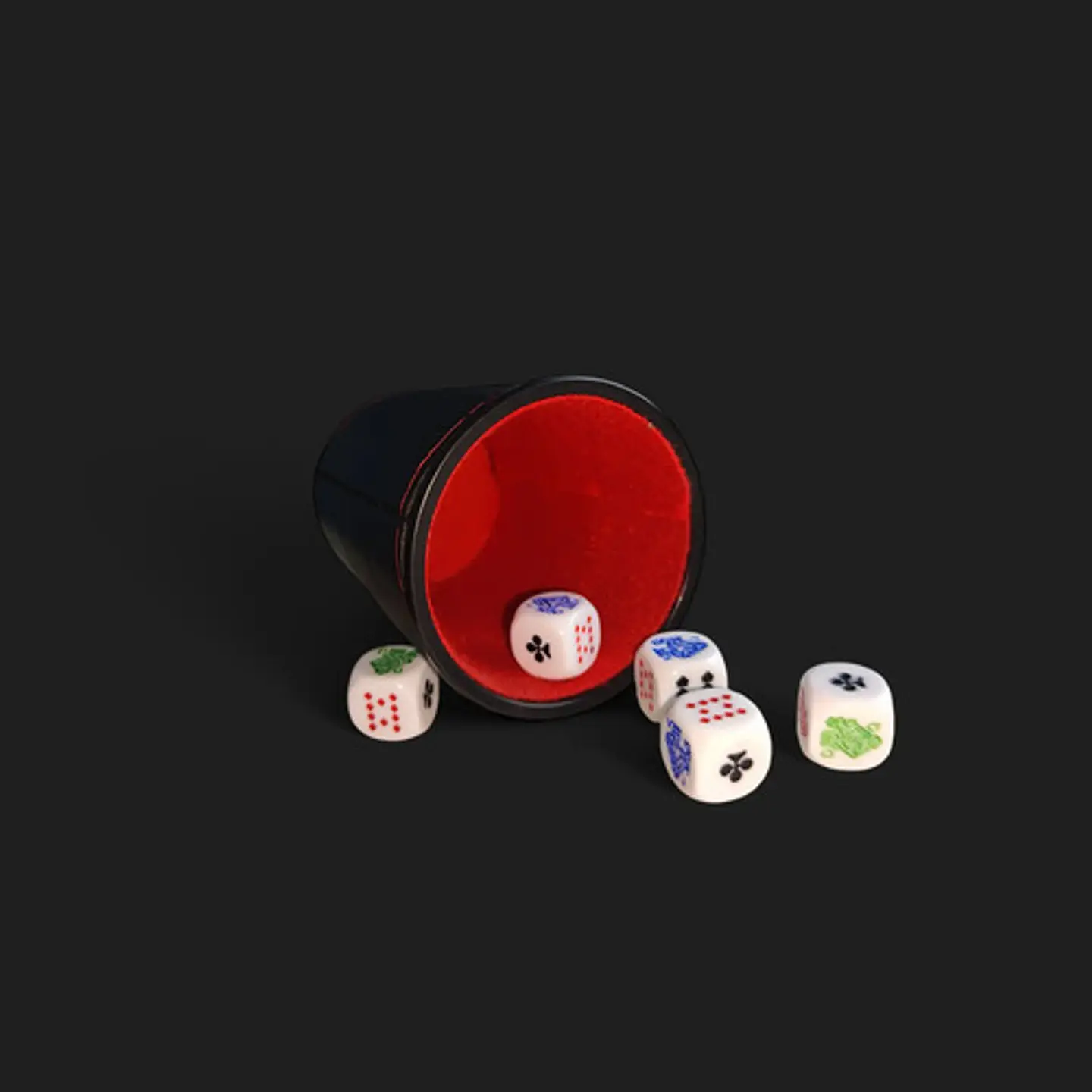 Cacho Yahtzee Dudo Juego Mesa 8 Tatucos Paño 40 Dados Poker 7