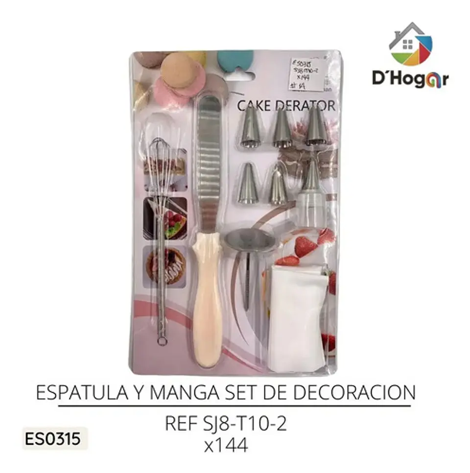 Kit De Pastelería Decoración Manga Boquillas Espatula 10pcs 2