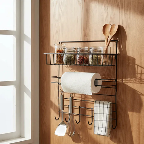 Organizador Condimentos Utencilios Portapapel Cocina Estante