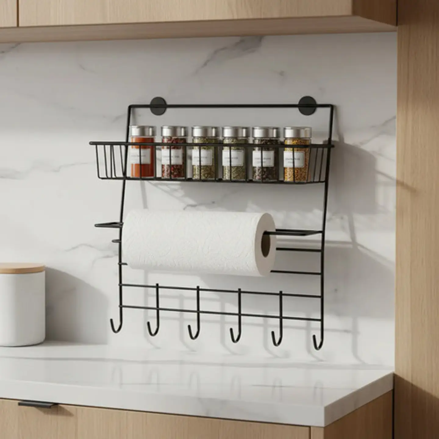 Organizador Condimentos Utencilios Portapapel Cocina Estante 5