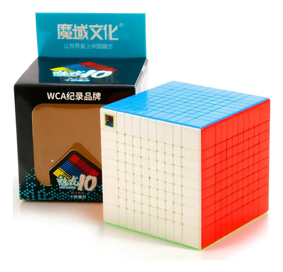 Cubo Rubik 10x10 Moyu Meilong Stickerless + Estuche + Base Color De La Estructura Sin Etiquetas 2