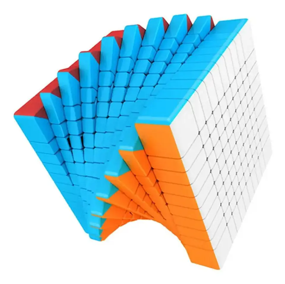 Cubo Rubik 10x10 Moyu Meilong Stickerless + Estuche + Base Color De La Estructura Sin Etiquetas 5