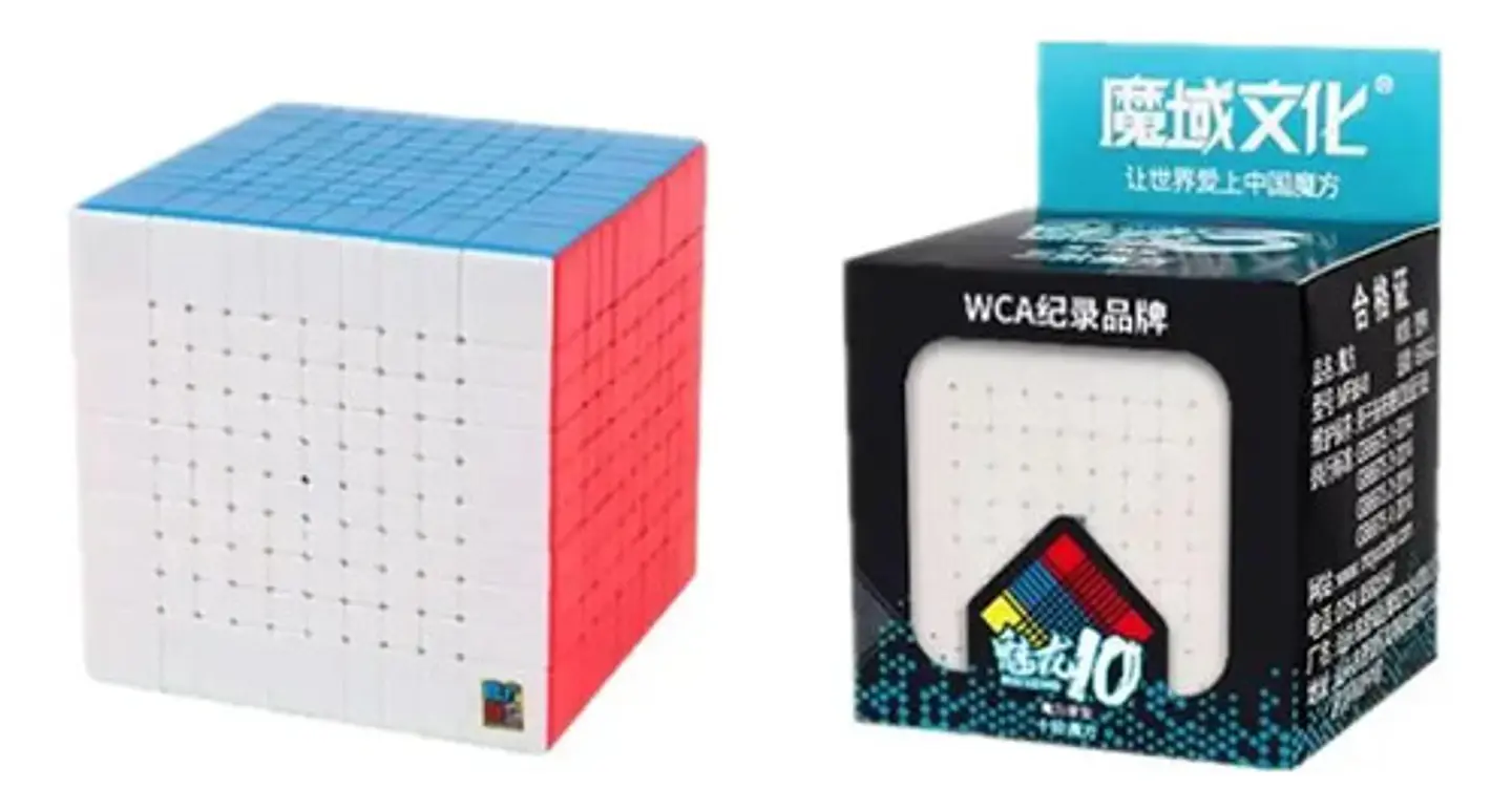 Cubo Rubik 10x10 Moyu Meilong Stickerless + Estuche + Base Color De La Estructura Sin Etiquetas 6