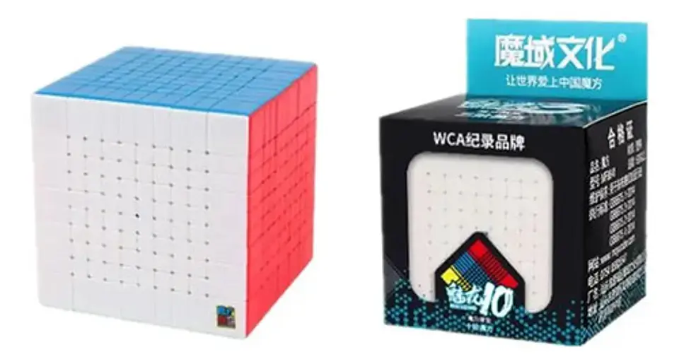 Cubo Rubik 10x10 Moyu Meilong Stickerless + Estuche + Base Color De La Estructura Sin Etiquetas 6