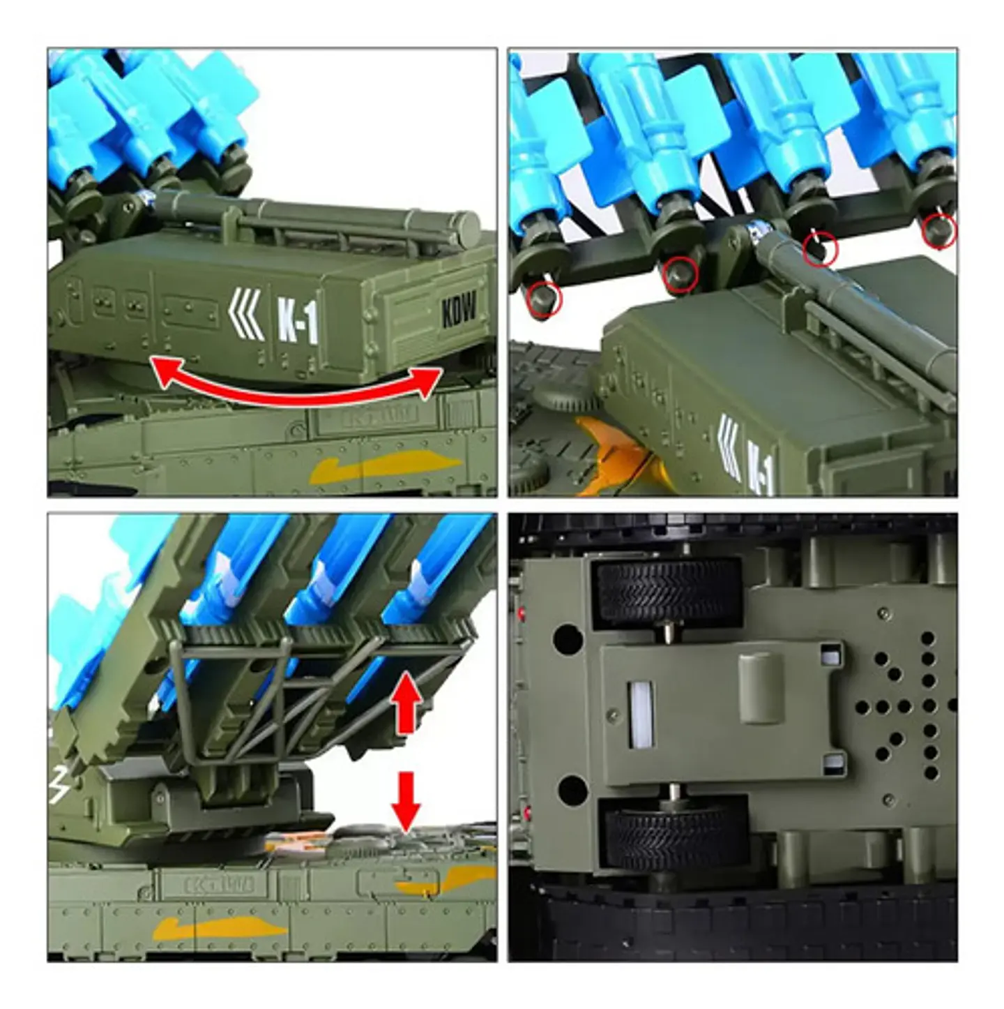 Carro Tanque Militar Misiles Metalico Coleccion 4