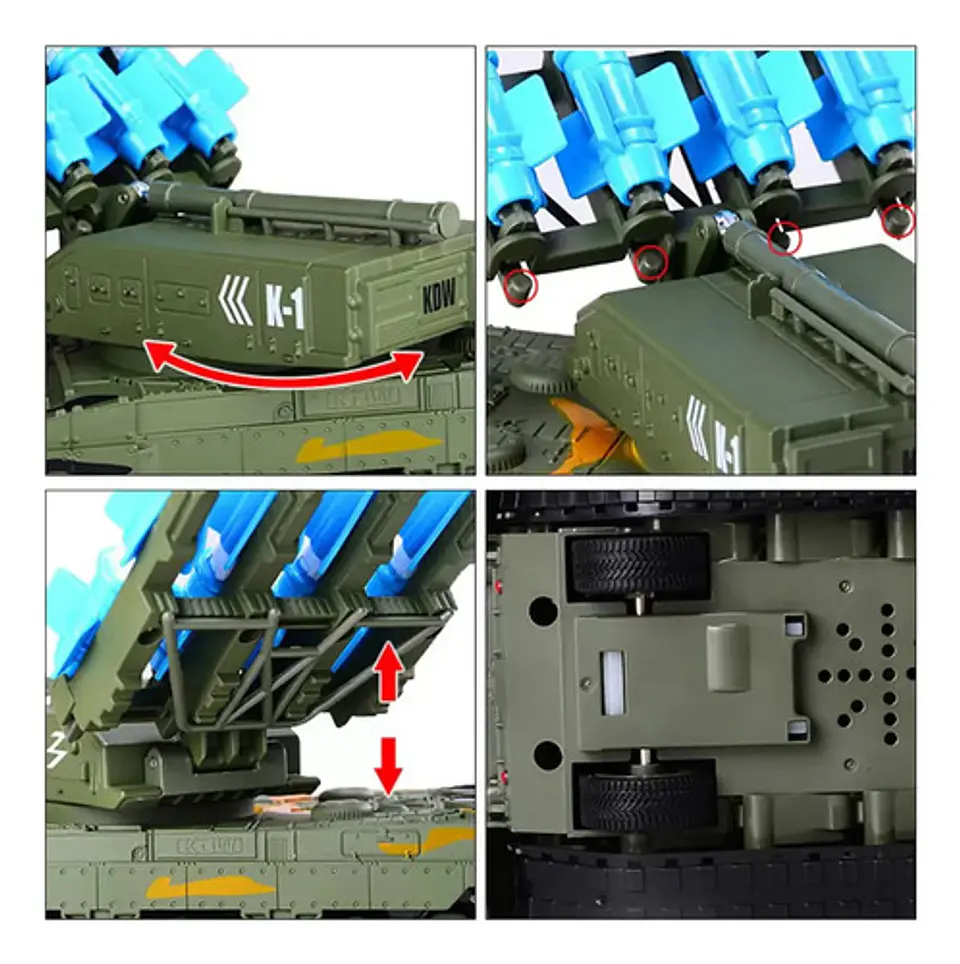 Carro Tanque Militar Misiles Metalico Coleccion 4
