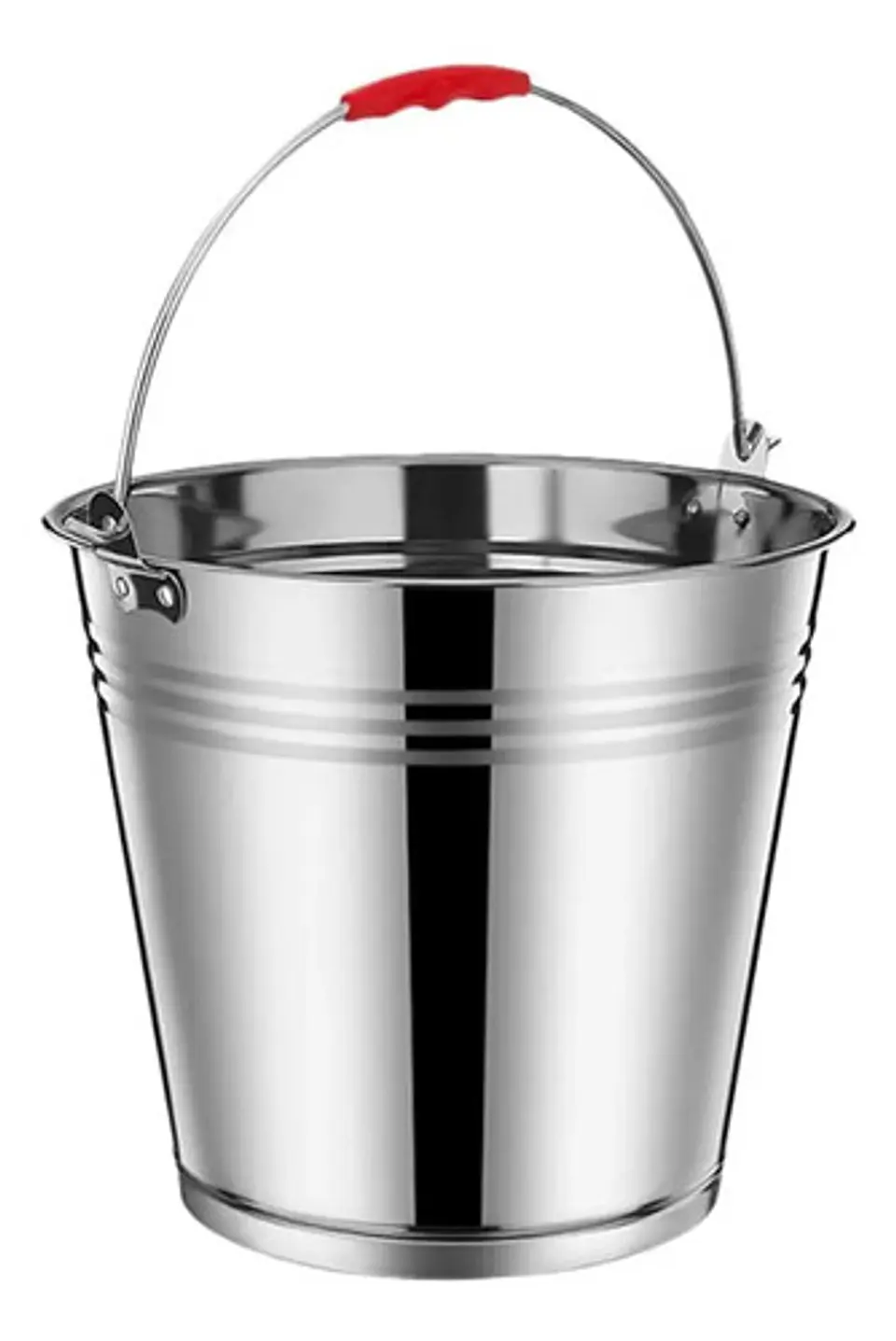 Balde Cubeta Hielera Metalica Cerveza Lujo Agarradera Acero Plateado Valde Grande Hielera 8 Litros 1