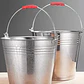 Balde Cubeta Hielera Metalica Cerveza Lujo Agarradera Acero Plateado Valde Grande Hielera 8 Litros - Miniatura 2