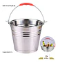 Balde Cubeta Hielera Metalica Cerveza Lujo Agarradera Acero Plateado Valde Grande Hielera 8 Litros - Miniatura 3