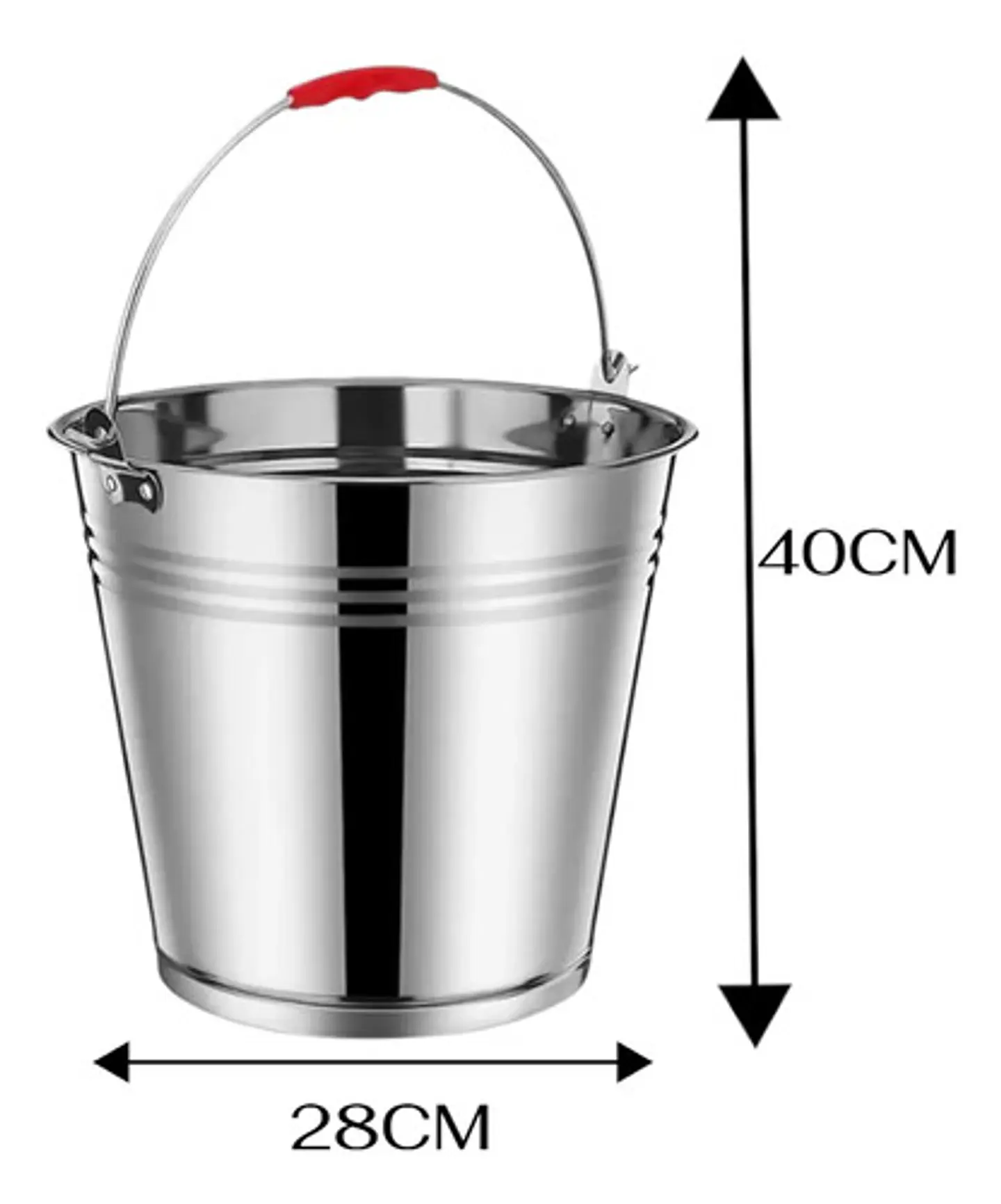 Balde Cubeta Hielera Metalica Cerveza Lujo Agarradera Acero Plateado Valde Grande Hielera 8 Litros 5