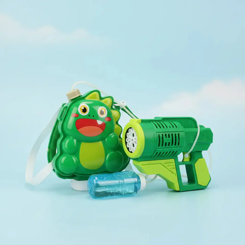Maquina Pistola Burbujas Eléctrica Juguete Dinosaurio Niños 4