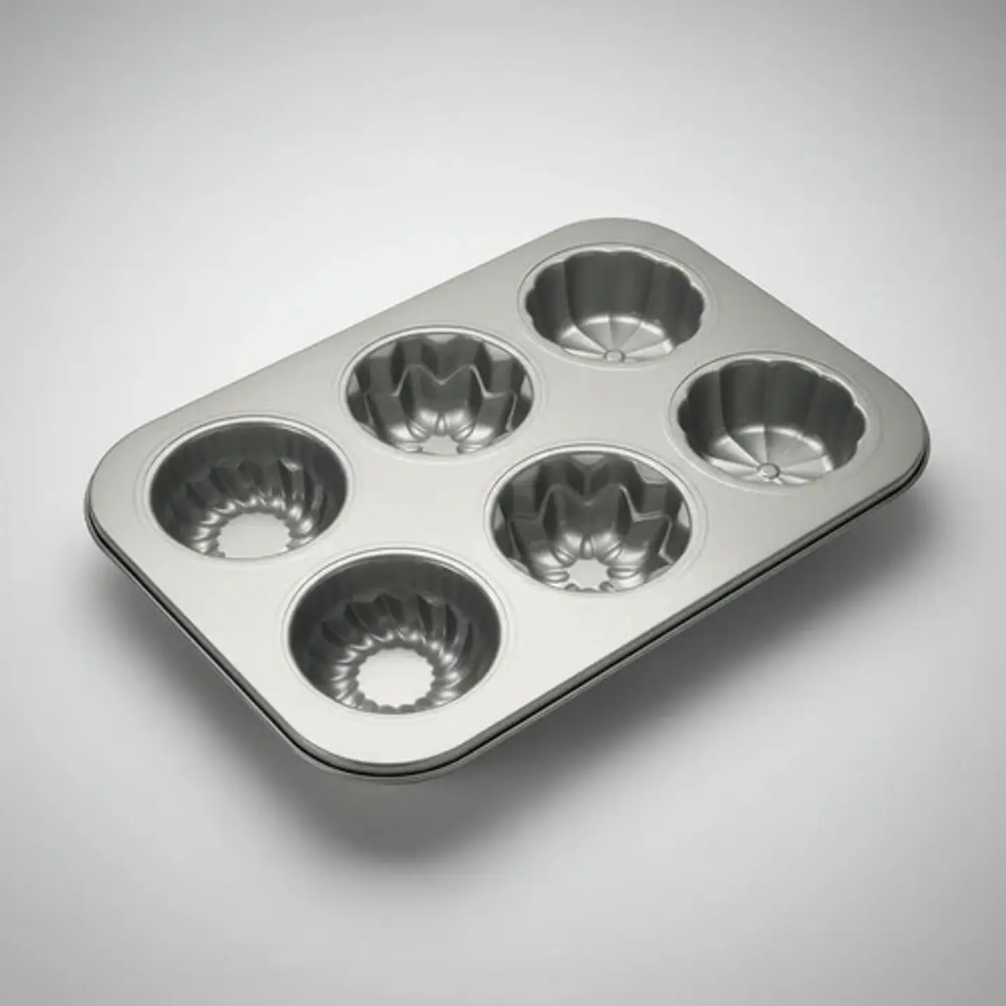 Molde Cupcakes Muffins Acero X 6 Und 1