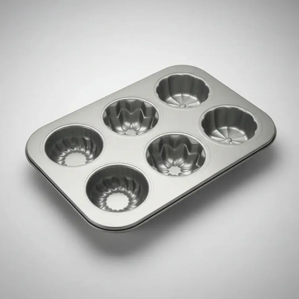 Molde Cupcakes Muffins Acero X 6 Und 1