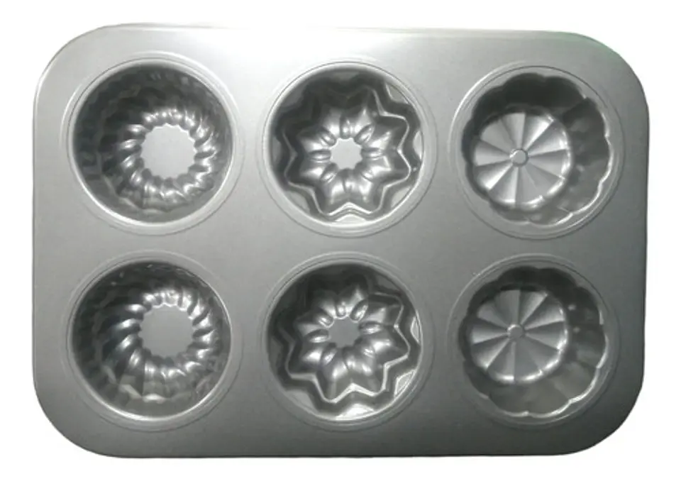 Molde Cupcakes Muffins Acero X 6 Und 4