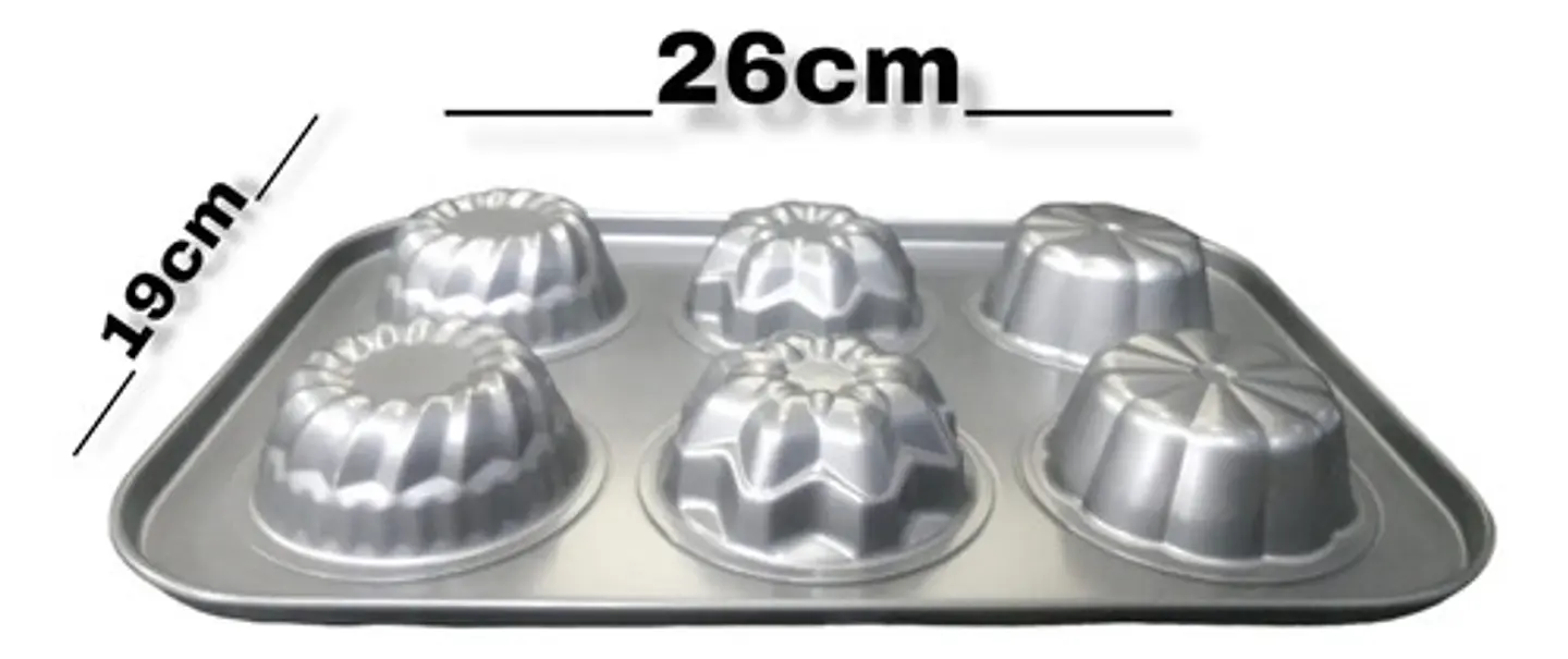 Molde Cupcakes Muffins Acero X 6 Und 5