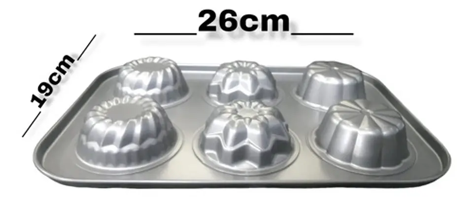 Molde Cupcakes Muffins Acero X 6 Und 5