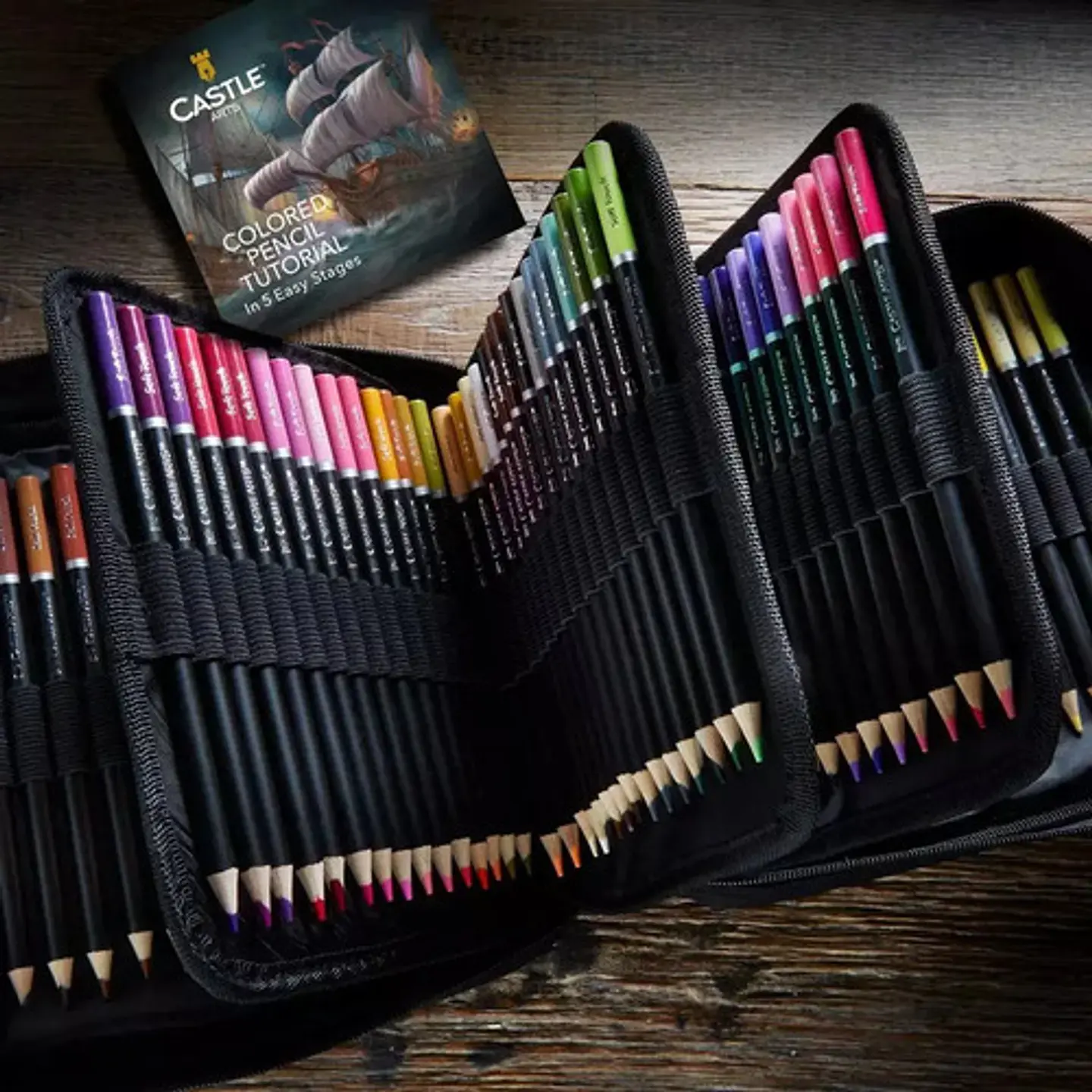 Castle Art Suministra 120 Lapices De Colores Con Cremallera 2