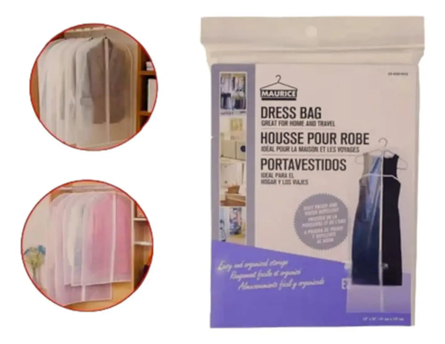 Forro Para Proteger Ropa Con Cremallera Color Blanco 4
