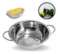 Colador Escurridor De Fritos Verdura Pasta Acero Inox 30 Cm - Miniatura 1