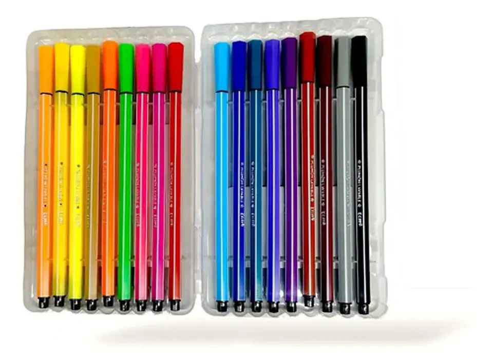 Klipp Plumones Lavables Punta Fina Pack 18 Colores Marcador Para Papel 3