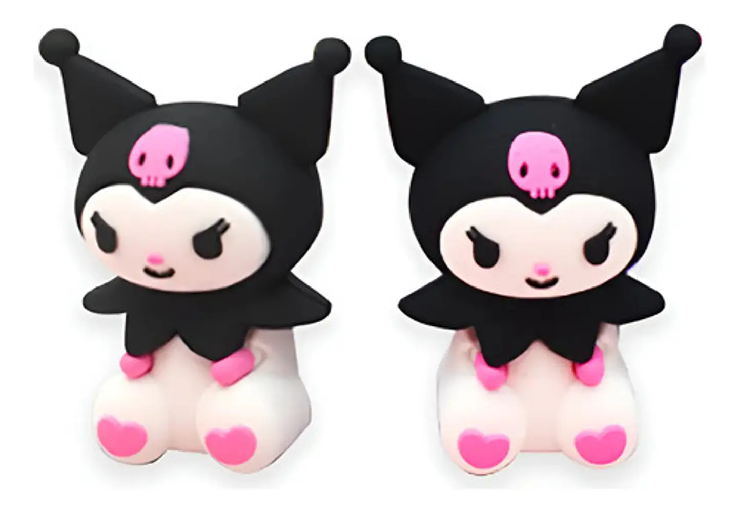 Sacapuntas Kuromi Kawaii Pequeño De Goma Y Acero Blanco 2.5 Cm 1