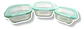 Kit X3 Refractarias Cuadradas Vidrio Porta Comida 1700ml - Miniatura 2