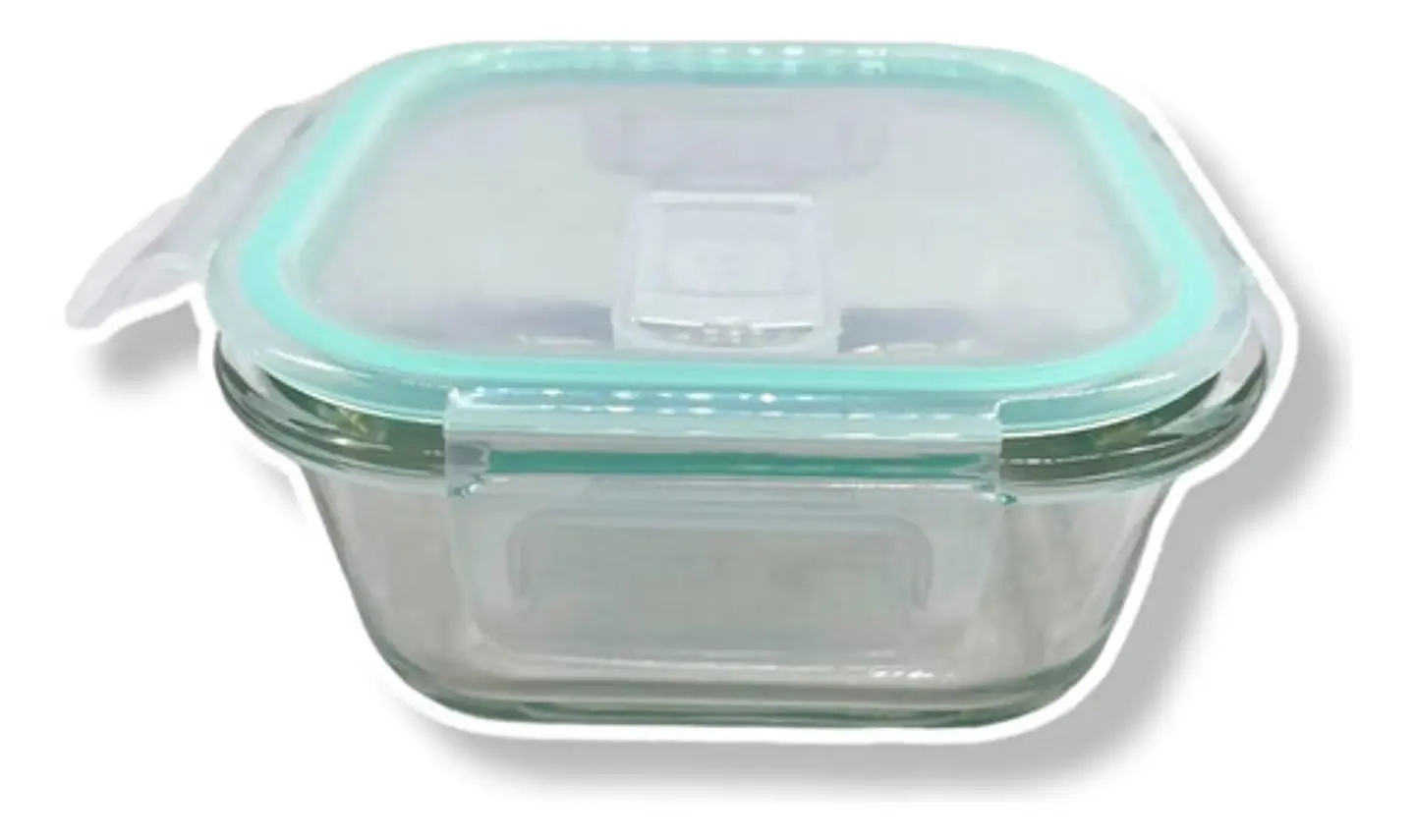 Kit X3 Refractarias Cuadradas Vidrio Porta Comida 1700ml 4