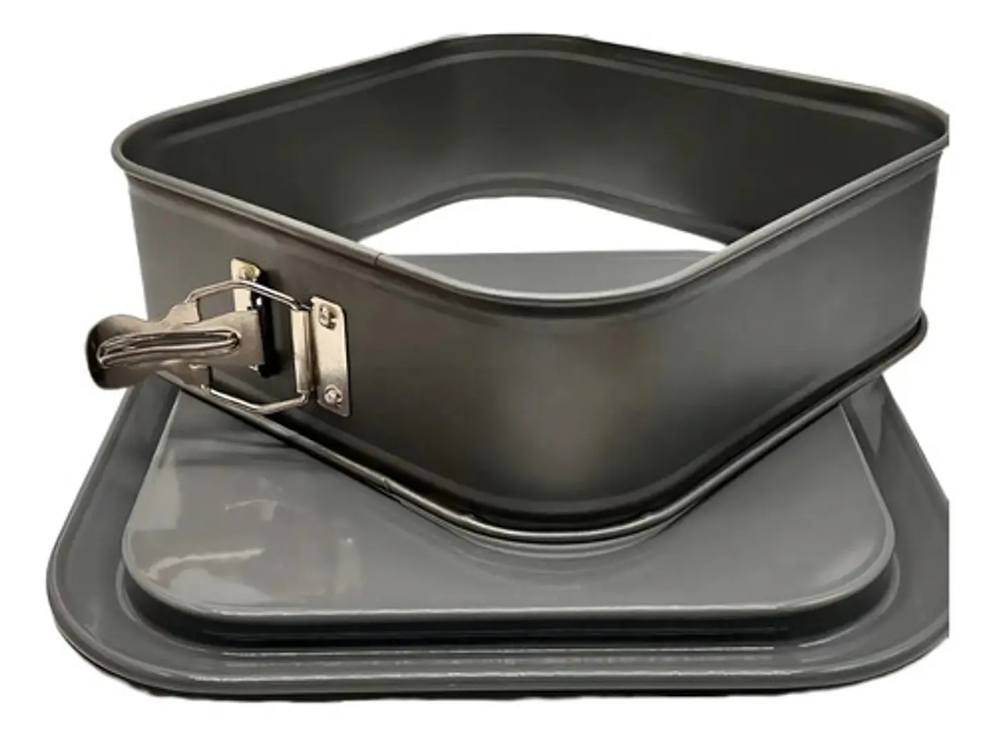 Molde Para Tortas Cuadrado Aluminizado Antiadh 13cm Repostería Gris-cuadrado 1