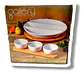 Bandeja Giratoria De Cerámica Y Bambú Con Tazones Para Dips De Tabletops Gallery Blanco - Miniatura 5