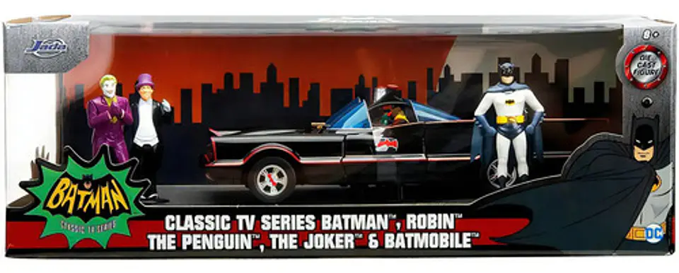 Jada 1:24 Batimovil Tv Series Joker Pinguino Batman Robin 6