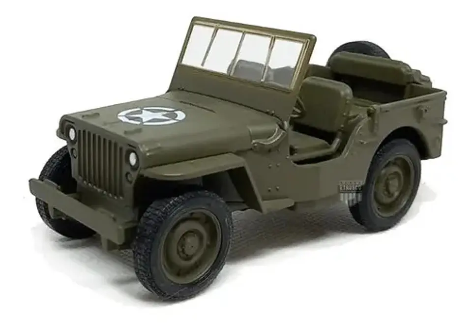 Jeep Willys Mb 1941 Escala 1:38 Colección Welly Verde Oscuro 1