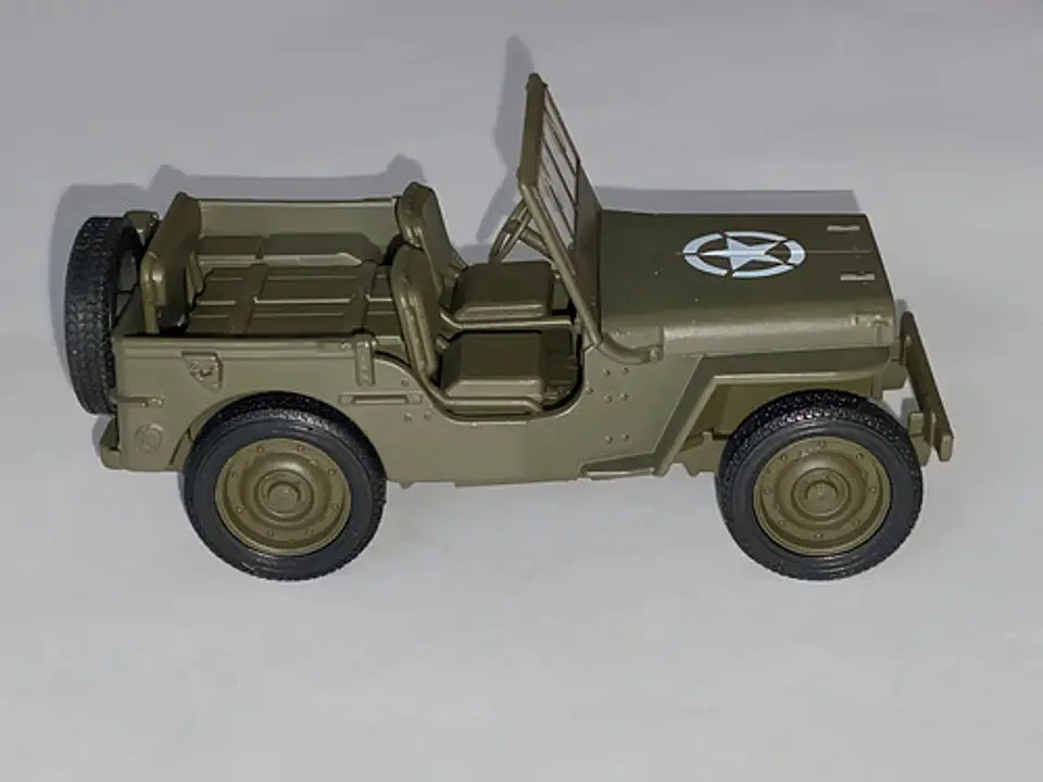Jeep Willys Mb 1941 Escala 1:38 Colección Welly Verde Oscuro 3