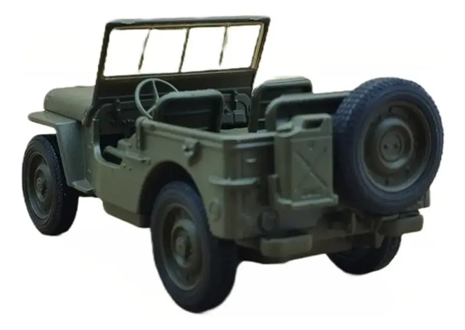 Jeep Willys Mb 1941 Escala 1:38 Colección Welly Verde Oscuro 5
