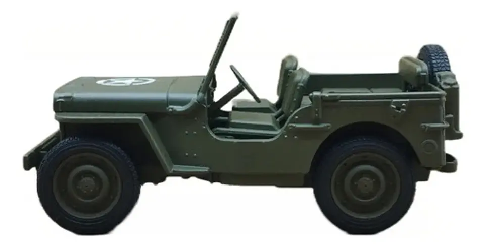 Jeep Willys Mb 1941 Escala 1:38 Colección Welly Verde Oscuro 6