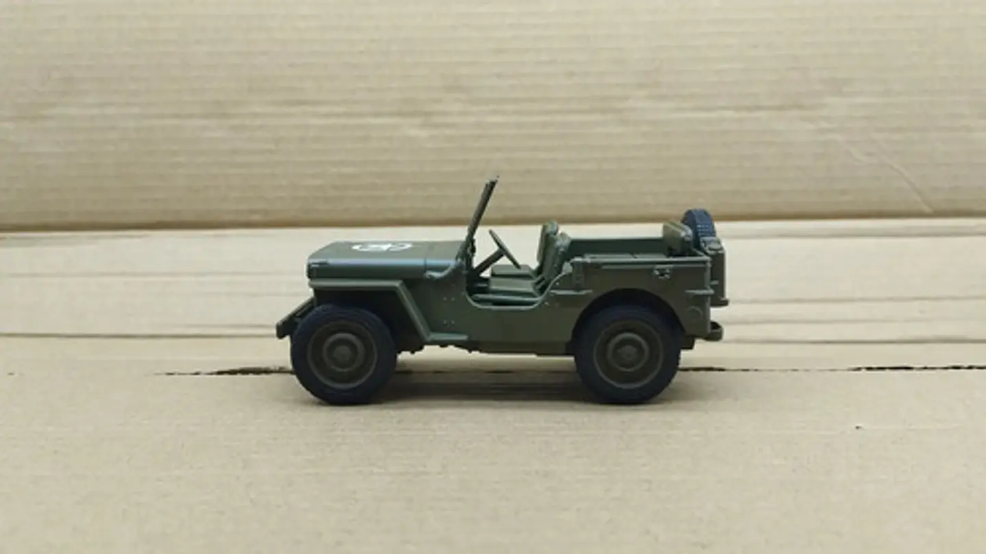 Jeep Willys Mb 1941 Escala 1:38 Colección Welly Verde Oscuro 8