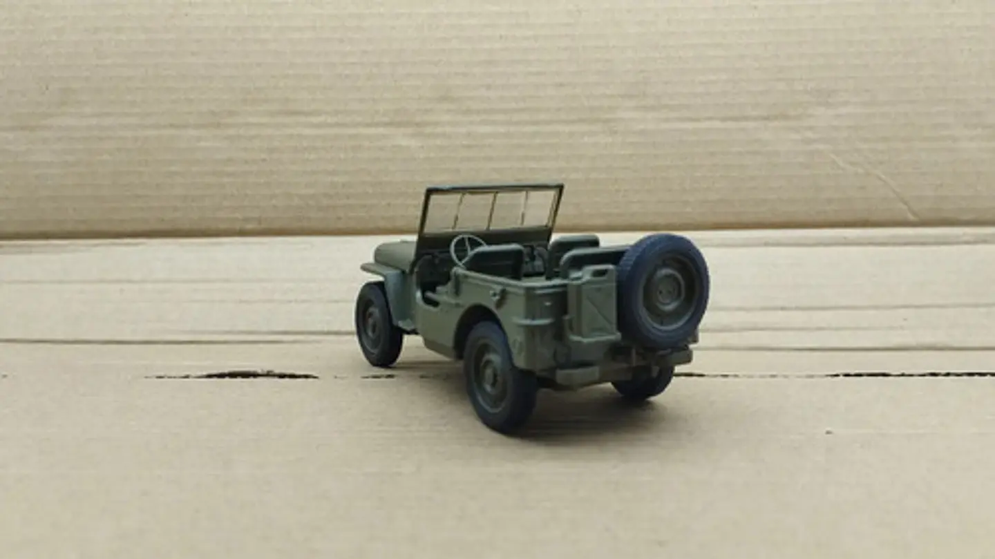Jeep Willys Mb 1941 Escala 1:38 Colección Welly Verde Oscuro 9