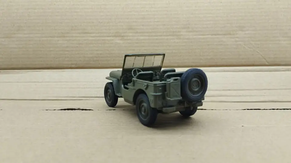 Jeep Willys Mb 1941 Escala 1:38 Colección Welly Verde Oscuro 9