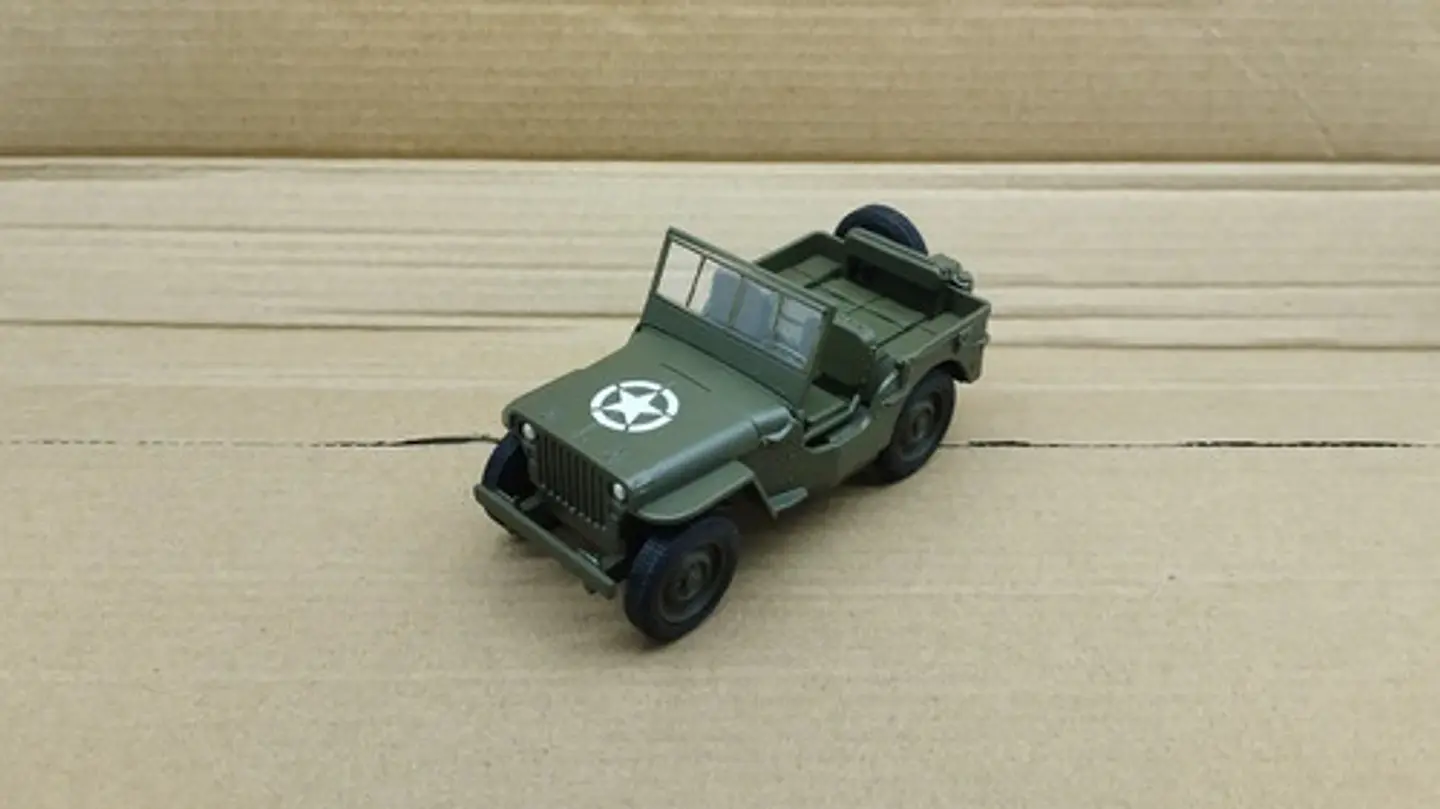 Jeep Willys Mb 1941 Escala 1:38 Colección Welly Verde Oscuro 10