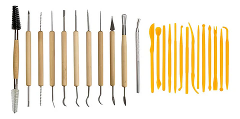 Combo Herramienta Modelado Plastilina/arcilla X 25 Pz 50 Stl