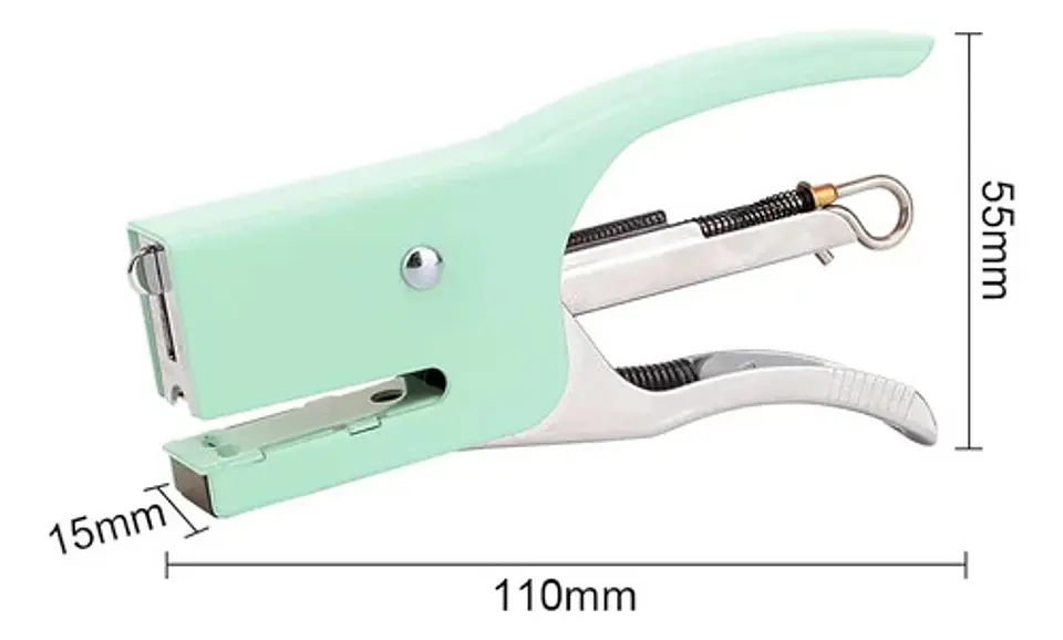 Grapadora Cosedora Metálica De Pinza Estandar + Ganchos Kit 4