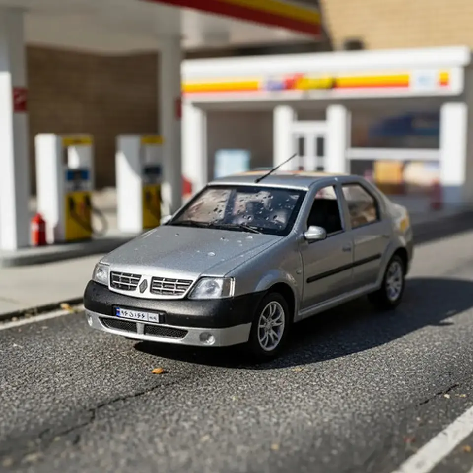 Renault Logan Escala 1/36 Con Luces Led 9