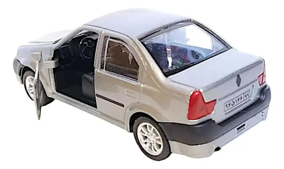 Renault Logan Escala 1/36 Con Luces Led 10