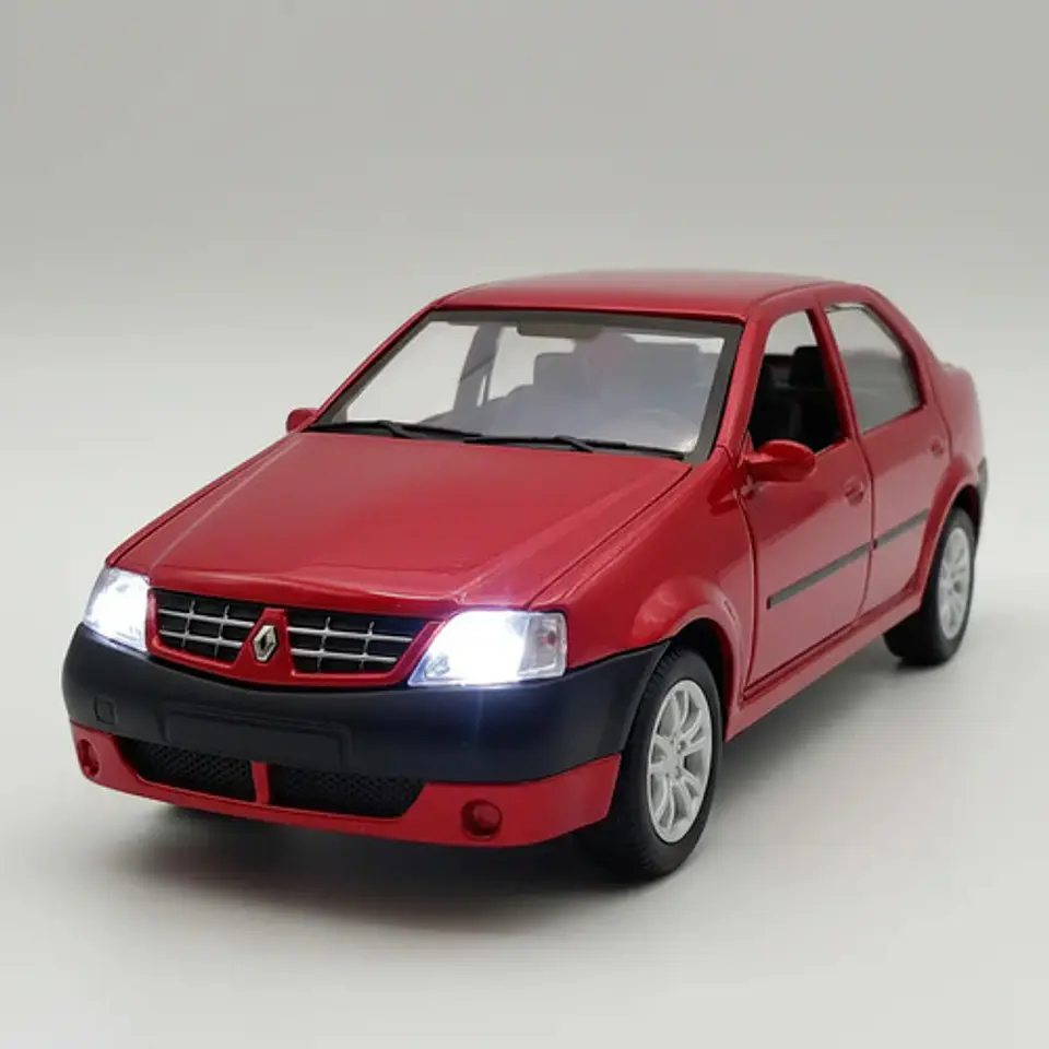 Renault Logan Escala 1/36 Con Luces Led 20