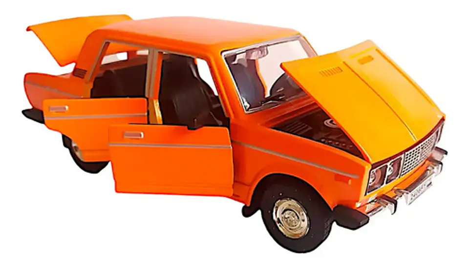 Fiat 125p, Auto Escala 1:24, Metálico Con Luces Sin Caja. 3
