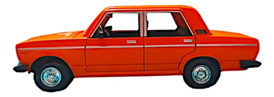 Fiat 125p, Auto Escala 1:24, Metálico Con Luces Sin Caja. 4