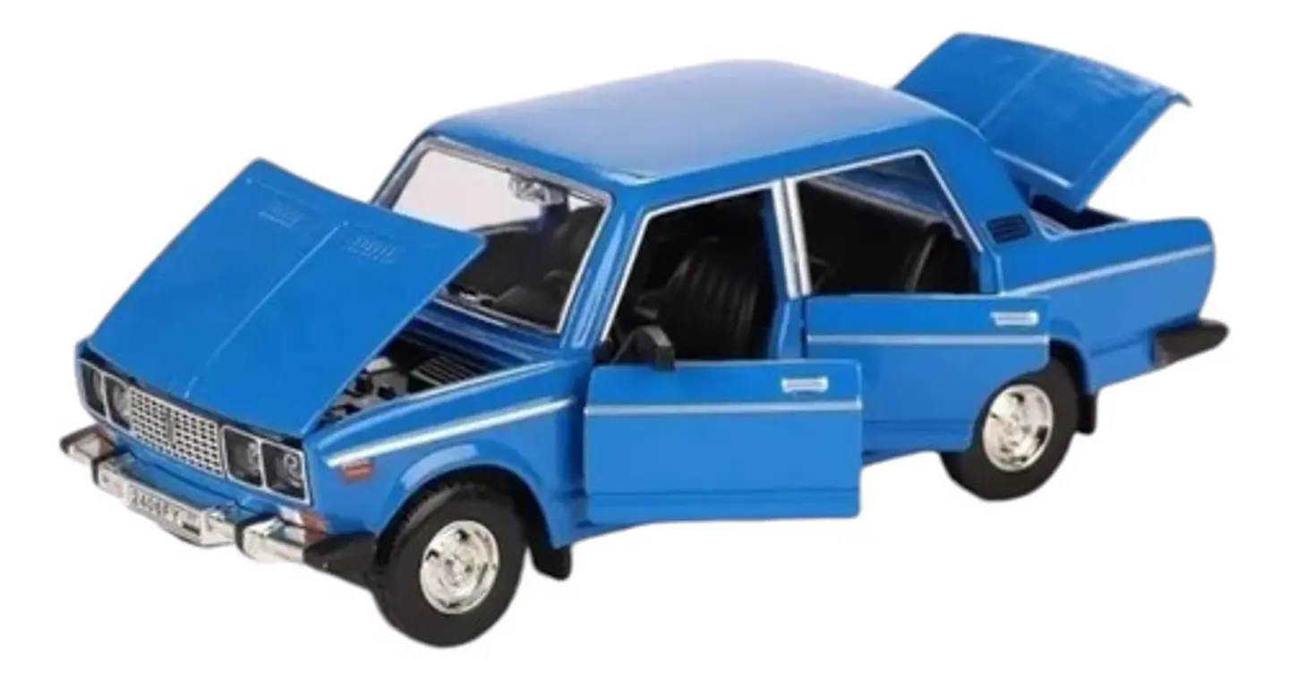 Fiat 125p, Auto Escala 1:24, Metálico Con Luces Sin Caja. 14