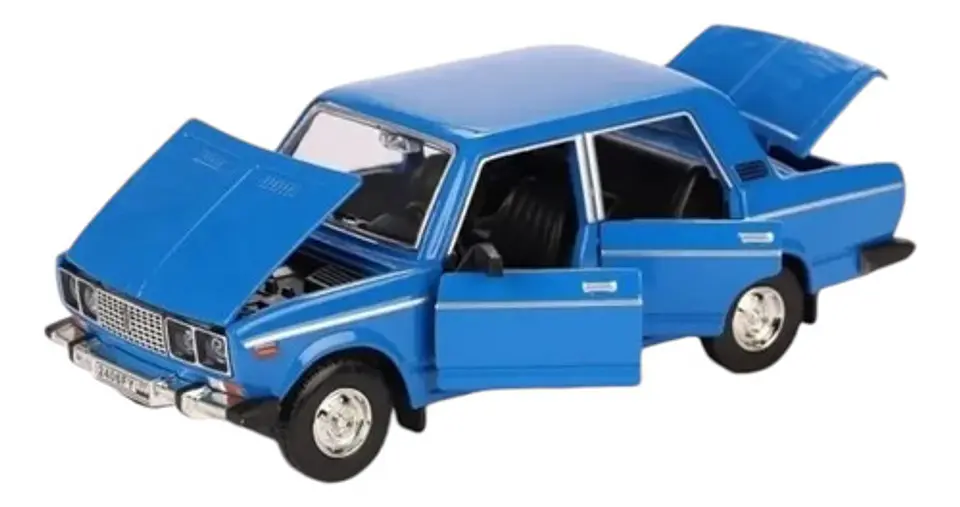 Fiat 125p, Auto Escala 1:24, Metálico Con Luces Sin Caja. 14